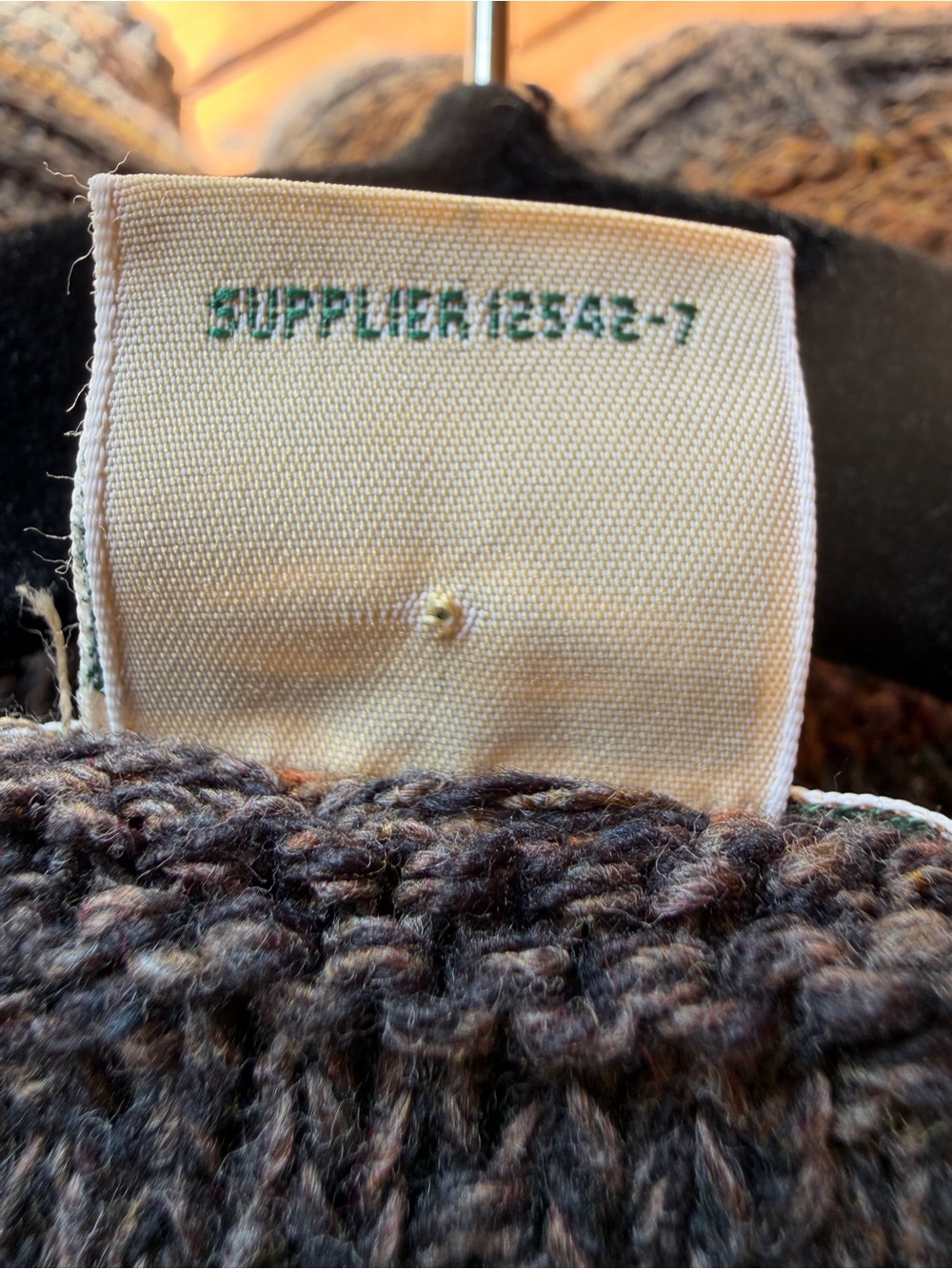 Vintage 90s St. John’s Bay Earth-Toned Textured Stripe Knit Sweater - Picture 4 of 7